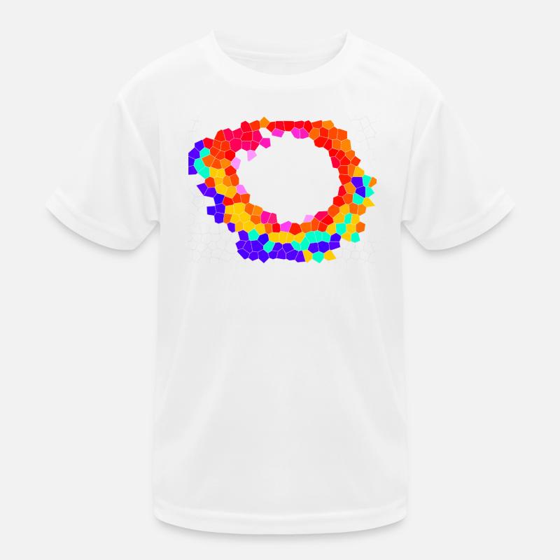 Voronoi Mosaic Orbit Kids Functional T-Shirt