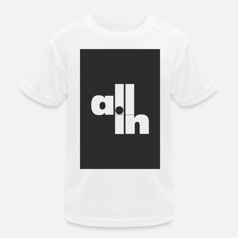All in Poker Statement Minimal Typography Kids Functional T-Shirt
