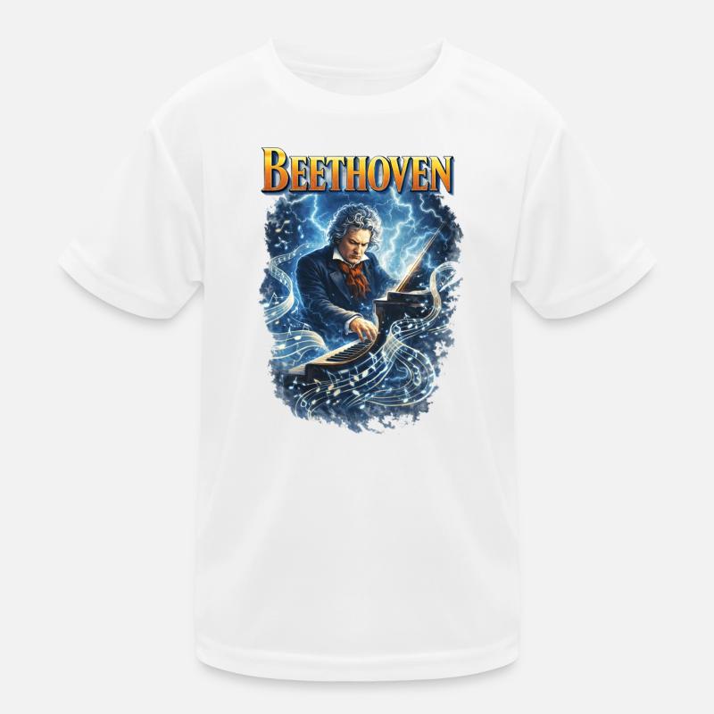 Beethoven Kraft: Electrifying Piano Kids Functional T-Shirt