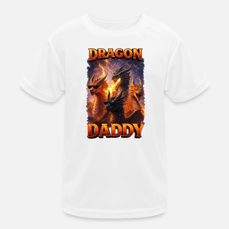 Feuerdrachen Daddy Kinder Funktions-T-Shirt