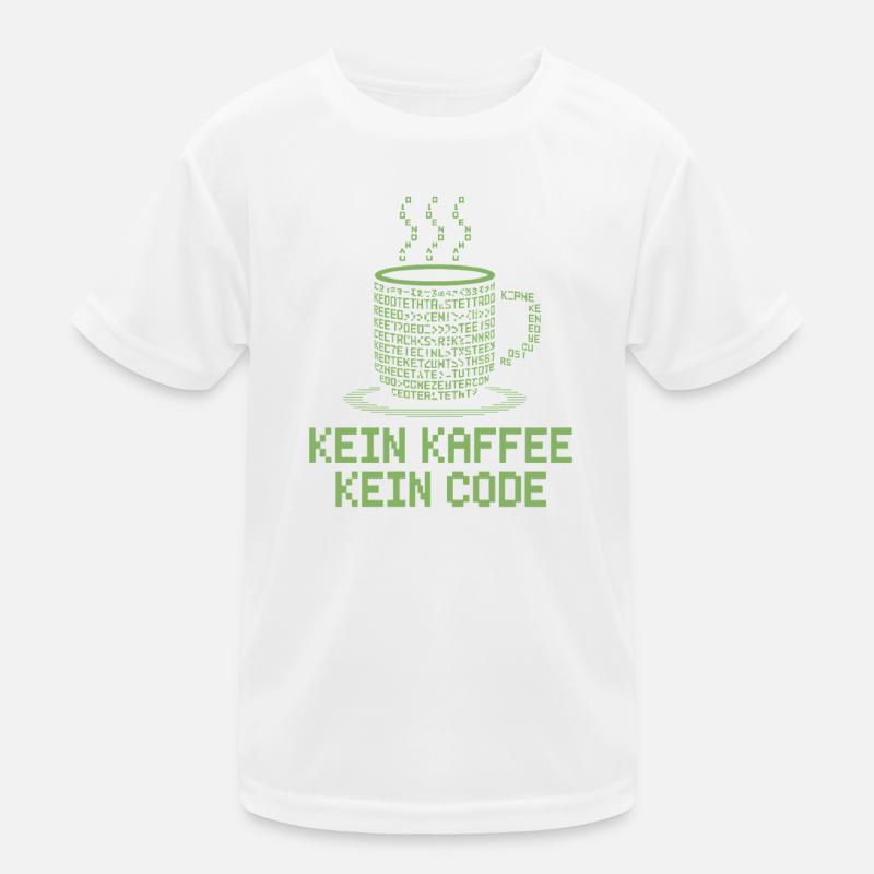 No Coffee No Code Programmeur Informaticien T-shirt sport Enfant