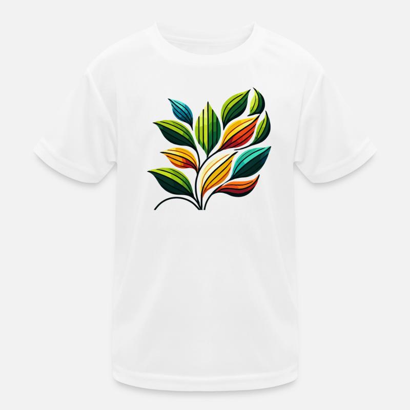 Colourful Leafen Symphony Kids Functional T-Shirt