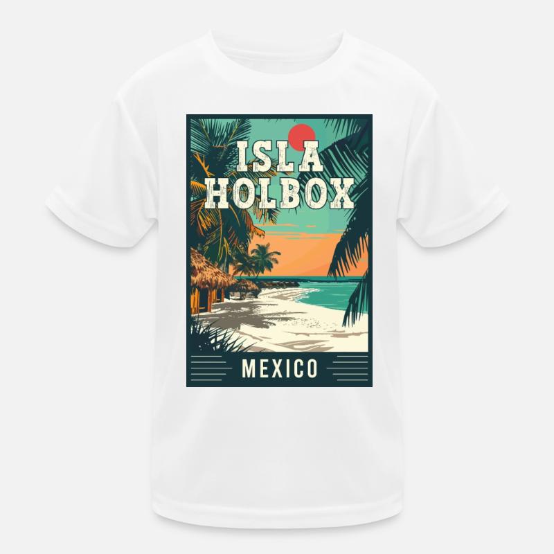 Erleben Sie das Paradies auf der Isla Holbox in Mexiko Kinder Funktions-T-Shirt