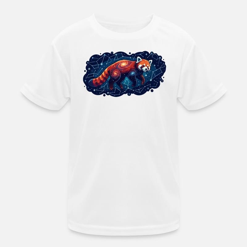 Cosmic Red Panda Constellation Constellation Kids Functional T-Shirt