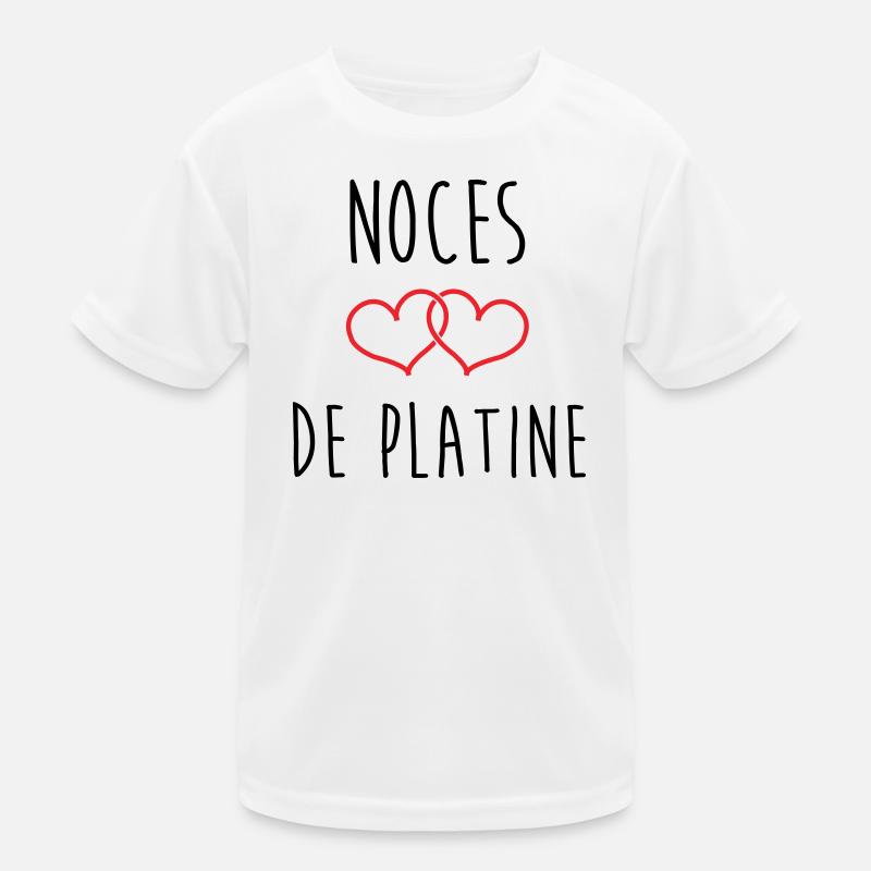 Platinum Wedding 70 Years Kids Functional T-Shirt