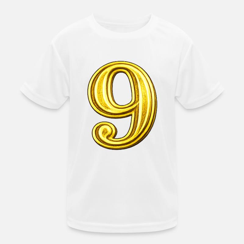 Golden Nine Digit Exquisite Kids Functional T-Shirt
