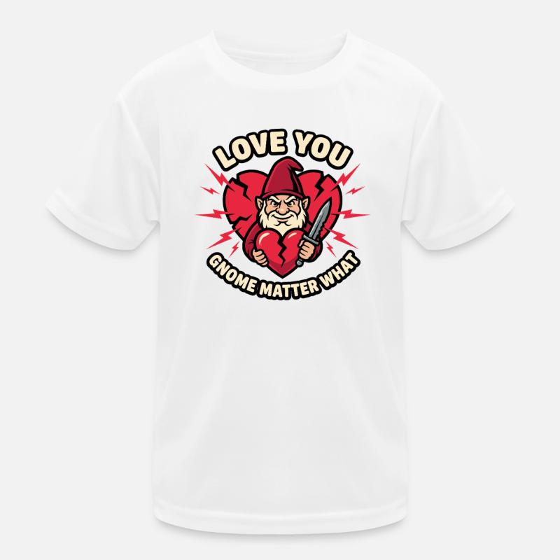 Evil Gnome, Dark Gnome, Goth Gnome, Funny Gnome Kids Functional T-Shirt