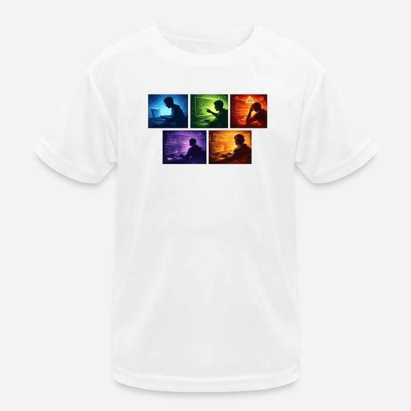 Mehrfachbildschirm Code-Schatten Kinder Funktions-T-Shirt