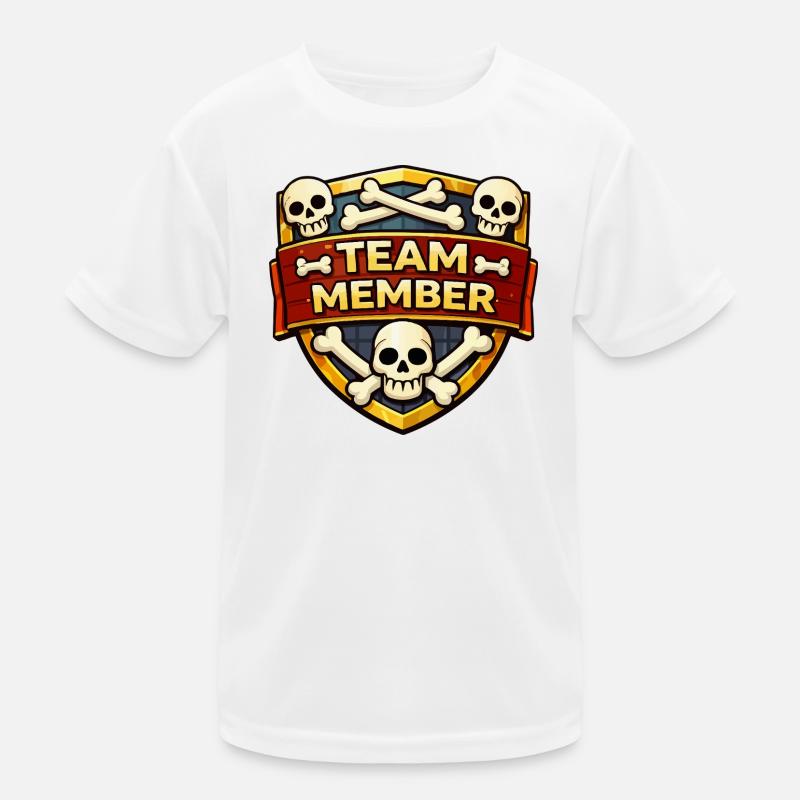 Bouclier de Crâne des membres de l’équipe T-shirt sport Enfant