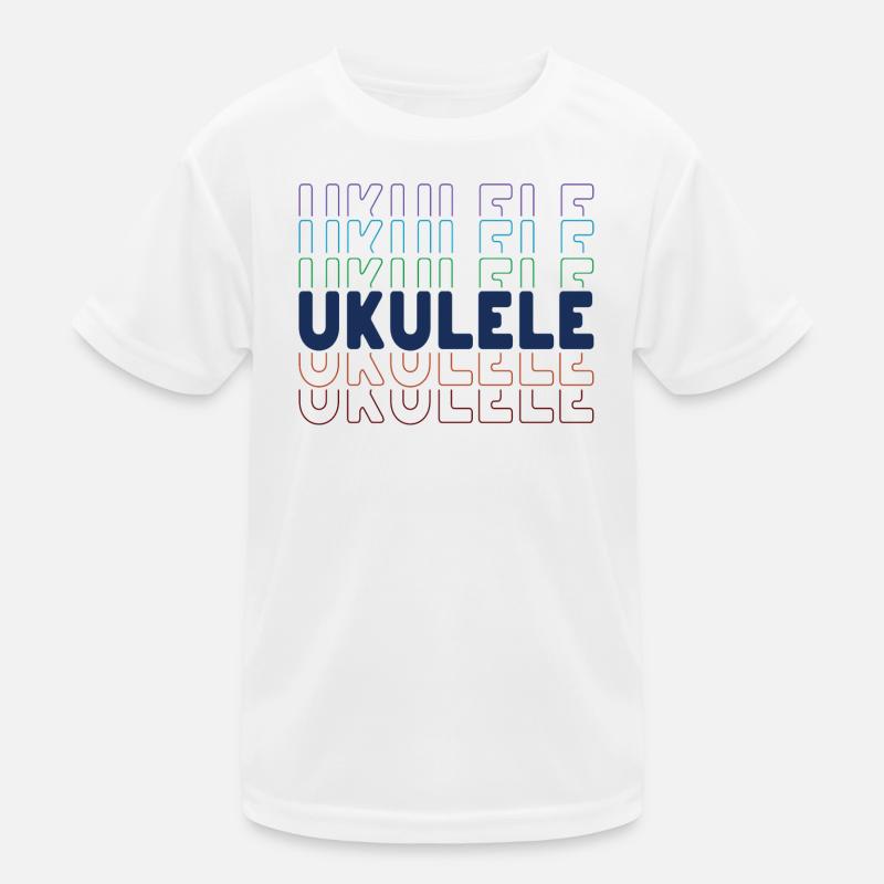 Ukulele typography Kids Functional T-Shirt