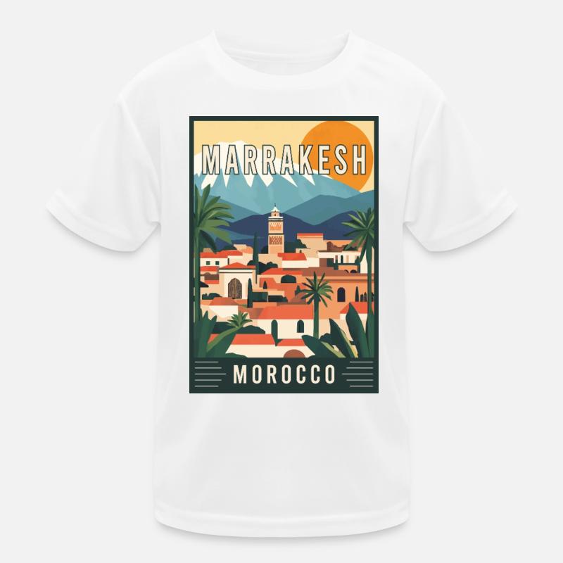 Erleben Sie die lebendigen Souks von Marrakesch in Marokko Kinder Funktions-T-Shirt