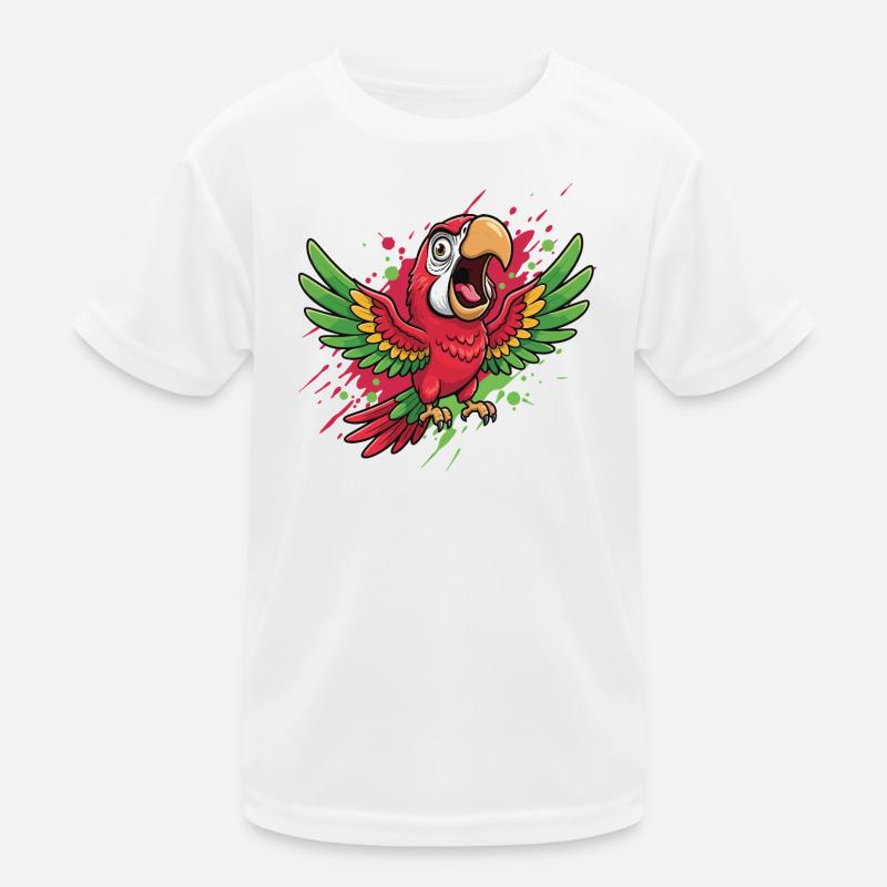 Éclaboussure vibrante de couleur perroquet T-shirt sport Enfant