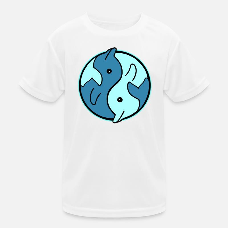 Conception du cercle YinYang des dauphins T-shirt sport Enfant