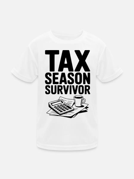 Tax Season Survivor - Kids Functional T-Shirt - white - Front