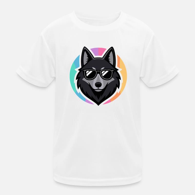 Wolf chic sunglasses Kids Functional T-Shirt