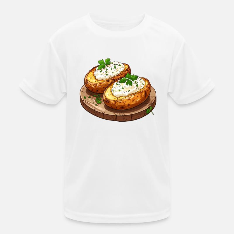 Jacket potatoes with quark Kids Functional T-Shirt