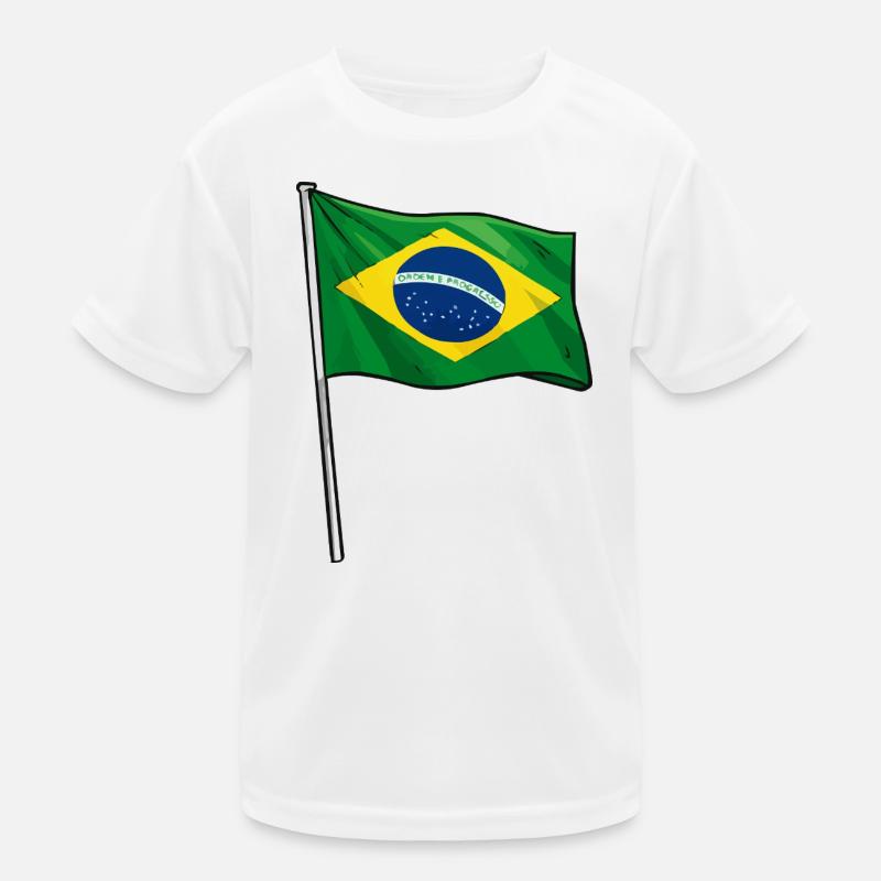 Art du drapeau brésilien T-shirt sport Enfant