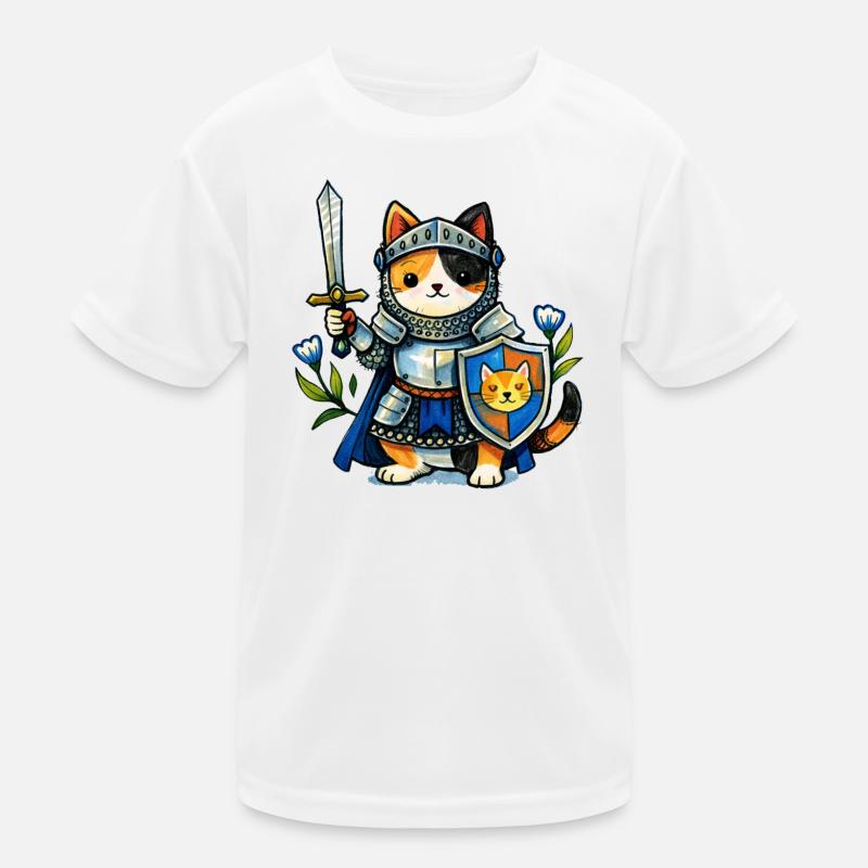 Quête de l’armure du Chaton Chevalier T-shirt sport Enfant