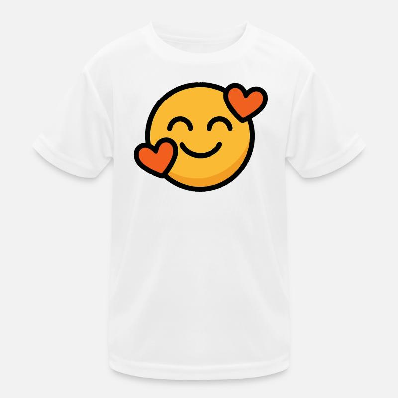 Loving Smiley with Hearts Kids Functional T-Shirt