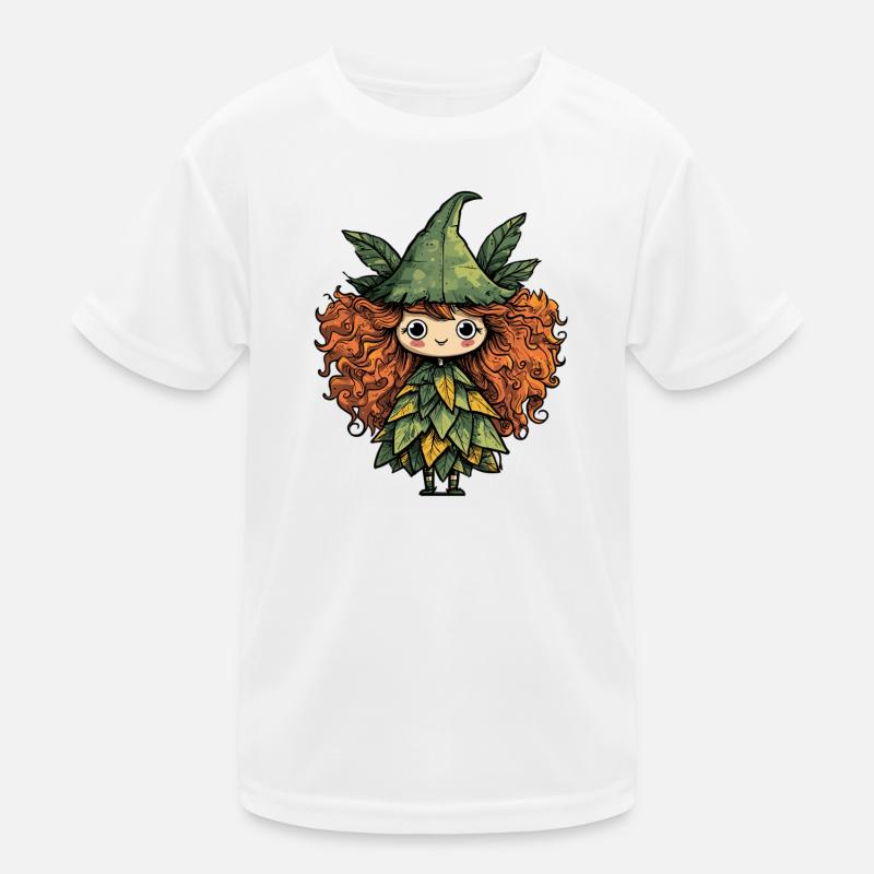 Waldfee Blattkleid Kinder Funktions-T-Shirt