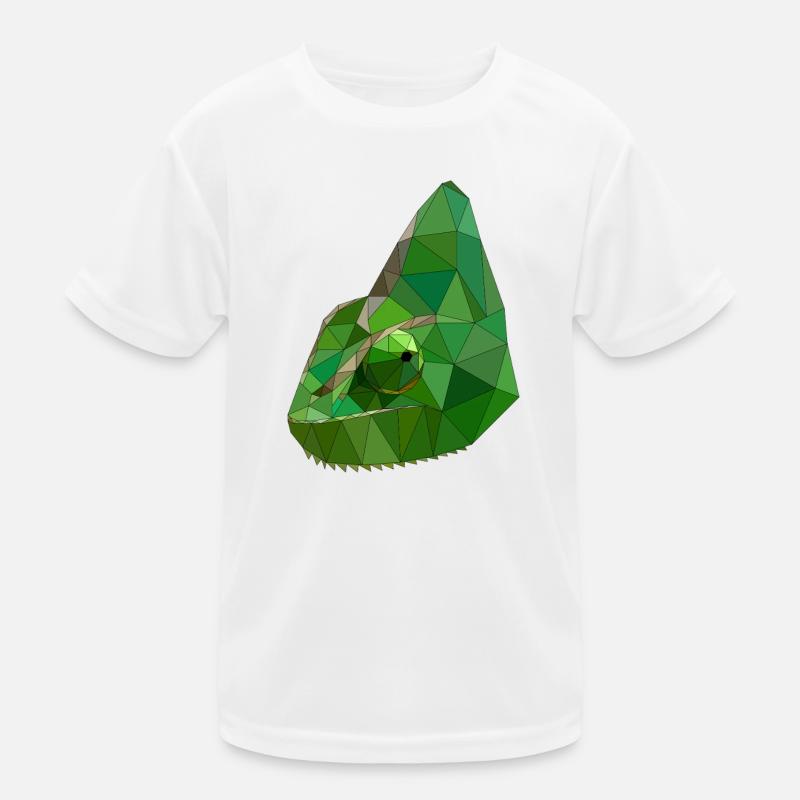Low Poly Chameleon Geometric Art Kinder Funktions-T-Shirt