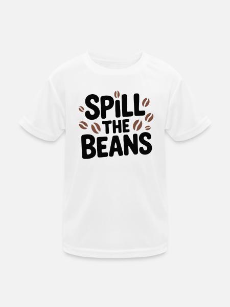 Spill the Beans Coffee Tee - Kids Functional T-Shirt - white - Front