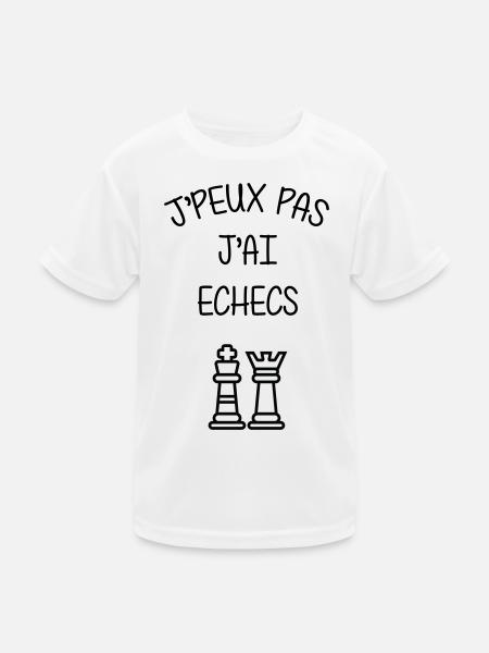 Ich kann keinen Schach-Humor-Club haben - Kinder Funktions-T-Shirt - Weiß - Vorne