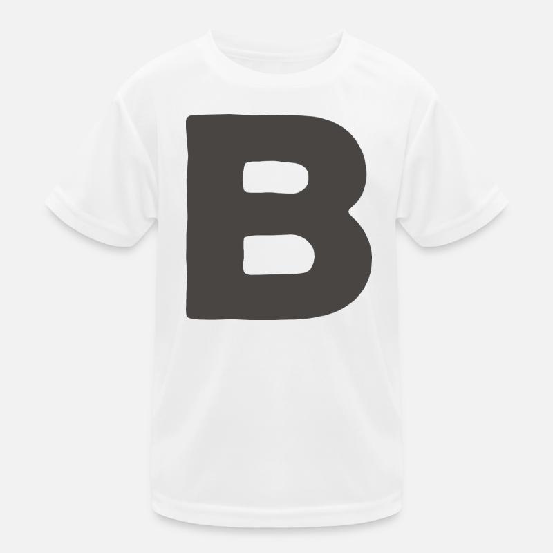 Minimal Letter A Bold Monogram Typography Kids Functional T-Shirt