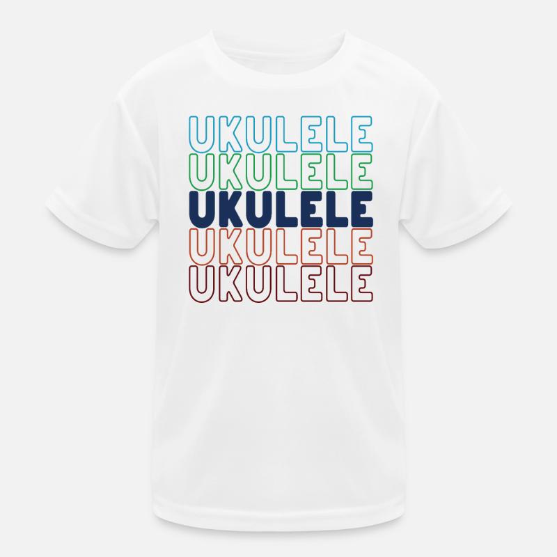Ukulele typography Kids Functional T-Shirt