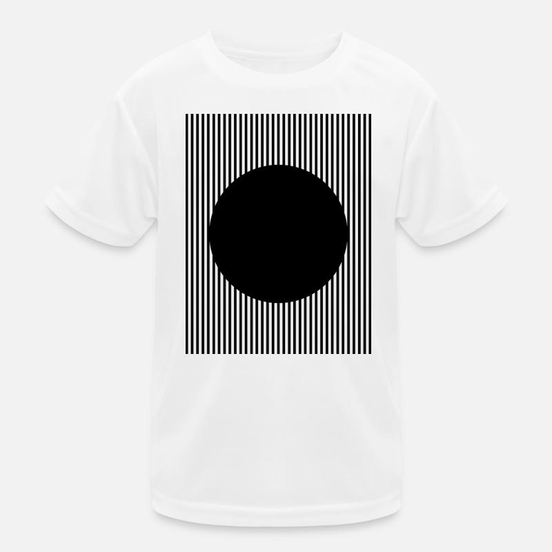 Conception en forme de cercle noir T-shirt sport Enfant
