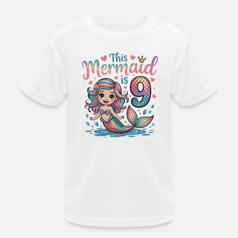 Sirène 9e anniversaire 9 ans T-shirt sport Enfant
