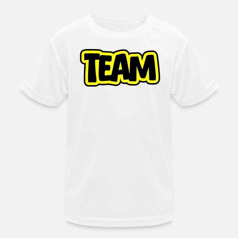 Team Schriftzug Kinder Funktions-T-Shirt