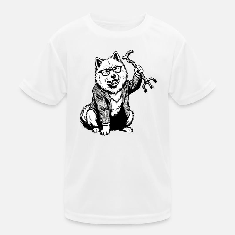 Eurasier | Grumpy - Kinder Funktions-T-Shirt - Weiß