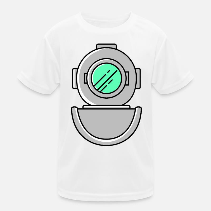 Taucherhelm Tauchen symbol Kinder Funktions-T-Shirt
