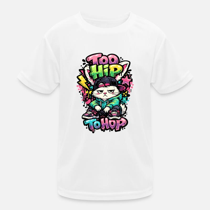 Too Hip to hop Easter Bunny cool Easter Kids Functional T-Shirt