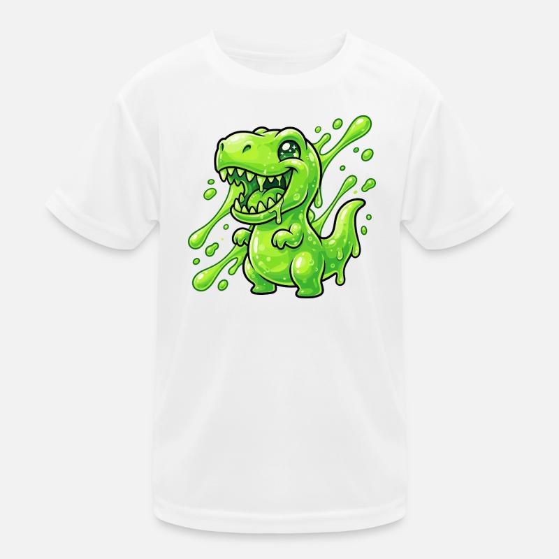 Dino vert blob T-shirt sport Enfant