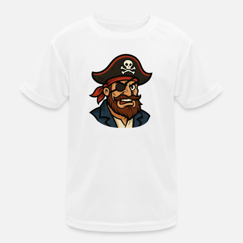 Pirate Captain Eye Patch Kids Functional T-Shirt
