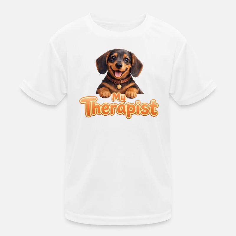 Teckel, mon thérapeute T-shirt sport Enfant