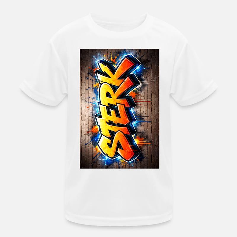 Graffiti Fear Neon-Buchstaben Kinder Funktions-T-Shirt