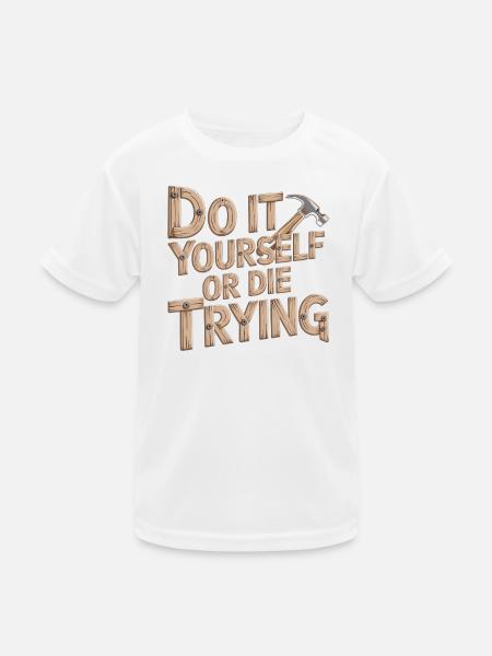DIY Heimwerker T-Shirt - Kids Functional T-Shirt - white - Front