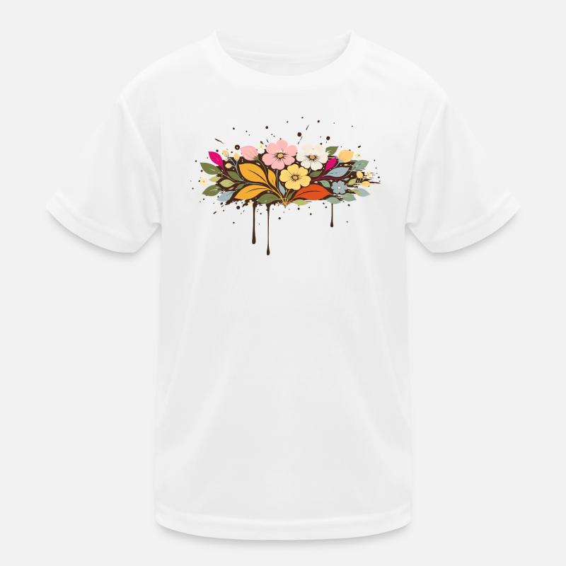 Illustration de fleurs graffiti florales T-shirt sport Enfant