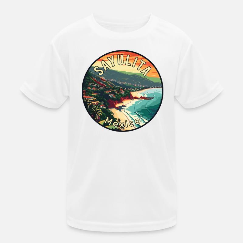 Explore Tropical Paradise Sayulita Mexico Kids Functional T-Shirt