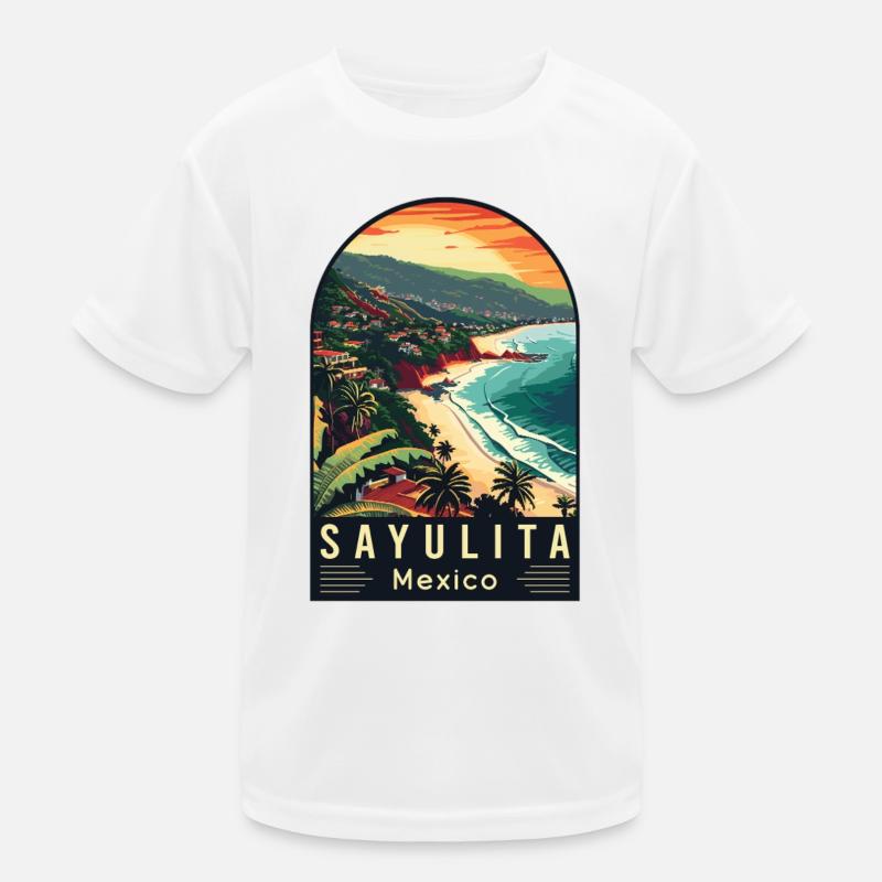 Discover Tropical Paradise Sayulita Mexico Kids Functional T-Shirt