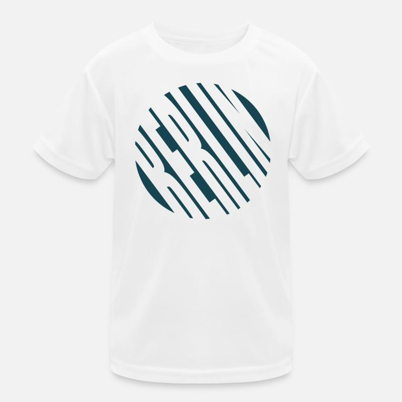 Berlin Strip Circle Kids Functional T-Shirt