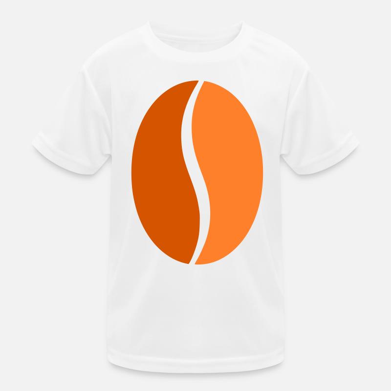 Kaffeebohne Bohne Flat Icon Kinder Funktions-T-Shirt