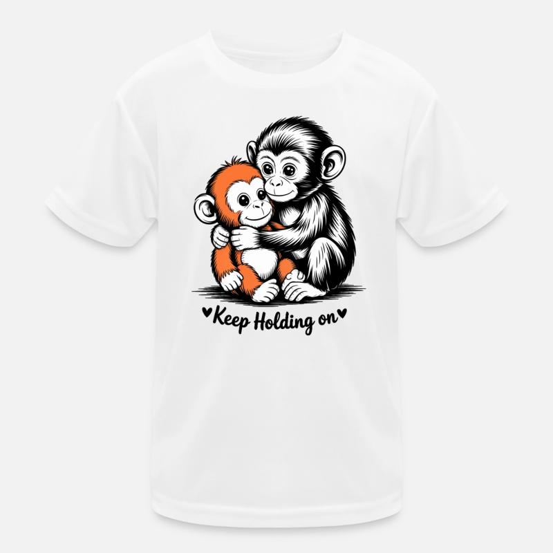 Hugging Monkey Duo Kids Functional T-Shirt