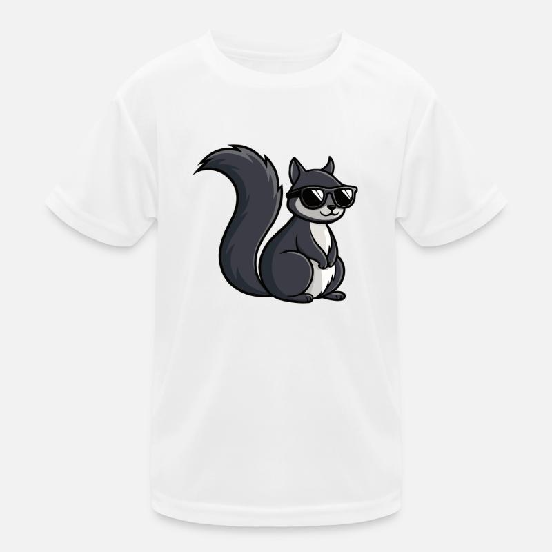 Coole Eichhörnchen-Dunkle Brille Kinder Funktions-T-Shirt