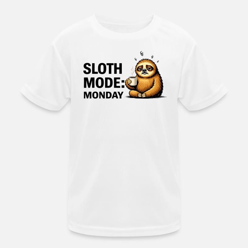 Sloth Mode Monday Kids Functional T-Shirt