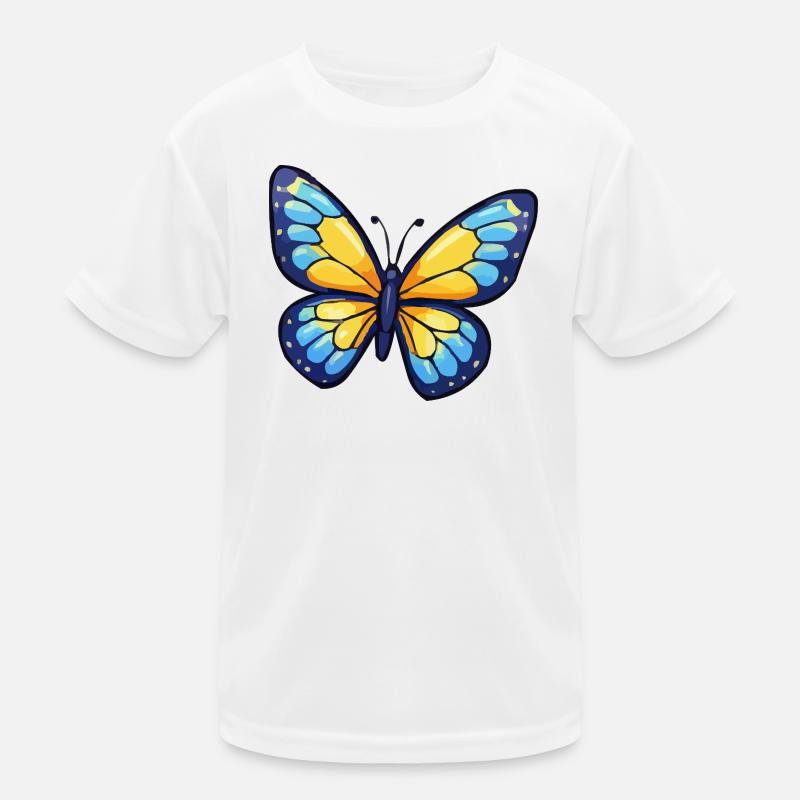 Papillon Bleu-Jaune T-shirt sport Enfant