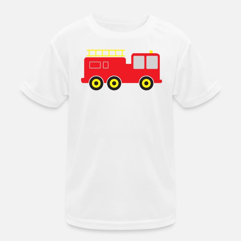 Feuerwehrauto Kinder Funktions-T-Shirt